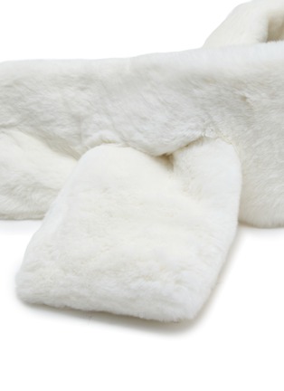 细节 - 点击放大 - YVES SALOMON - Rex Rabbit Fur Scarf