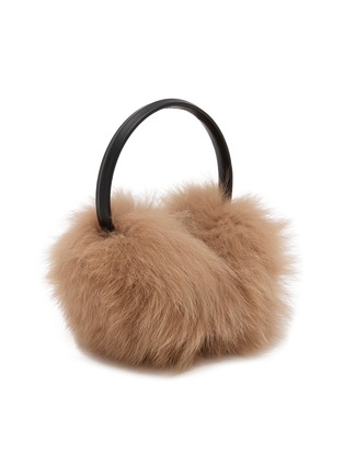 模特儿示范图 - 点击放大 - YVES SALOMON - Fox Fur Earmuffs