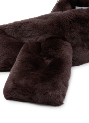 细节 - 点击放大 - YVES SALOMON - Rex Rabbit Fur Scarf
