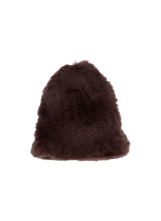 首图 - 点击放大 - YVES SALOMON - Rex Rabbit Fur Knitted Beanie