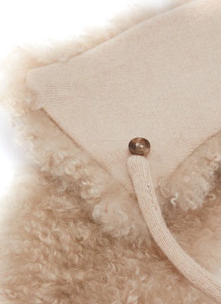 细节 - 点击放大 - YVES SALOMON - Col Shearling Scarf