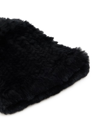 细节 - 点击放大 - YVES SALOMON - Rex Rabbit Fur Knitted Beanie