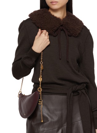 模特儿示范图 - 点击放大 - YVES SALOMON - Col Shearling Scarf