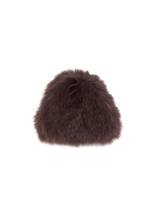 首图 - 点击放大 - YVES SALOMON - Fox Fur Knitted Beanie