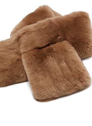 细节 - 点击放大 - YVES SALOMON - 穿插式皮草围巾