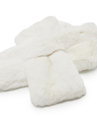 细节 - 点击放大 - YVES SALOMON - 穿插式皮草围巾