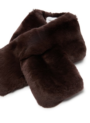 细节 - 点击放大 - YVES SALOMON - 穿插式皮草围巾