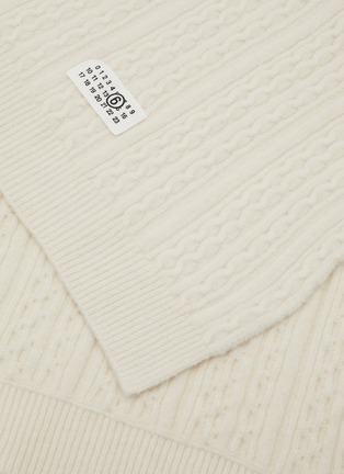 细节 - 点击放大 - MM6 MAISON MARGIELA - 纹理针织围巾