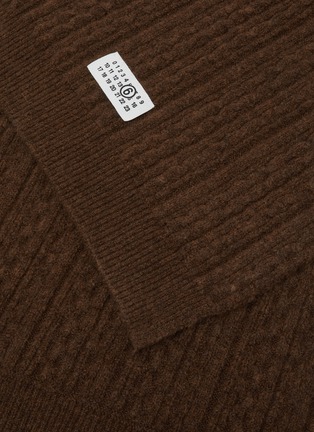 细节 - 点击放大 - MM6 MAISON MARGIELA - 纹理针织围巾