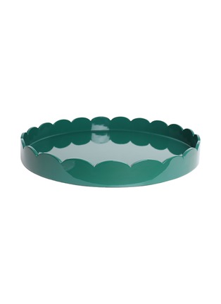 首图 –点击放大 首图 –点击放大 - ADDISON ROSS - Scallop Large Round Lacquered Tray — Racing Green