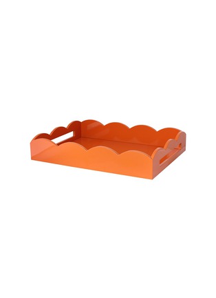 首图 –点击放大 首图 –点击放大 - ADDISON ROSS - Scallop Medium Lacquered Tray — Orange