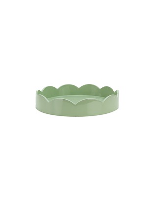 首图 –点击放大 首图 –点击放大 - ADDISON ROSS - Scallop Small Round Lacquered Tray — Sage Green