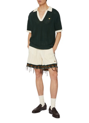 模特儿示范图 - 点击放大 - ADIDAS - X CLOT 撞色 POLO 衫