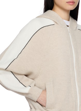  - BRUNELLO CUCINELLI - 拼色羊绒连帽夹克