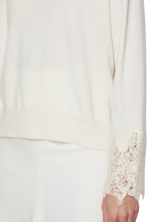  - BRUNELLO CUCINELLI - 蕾丝袖针织衫