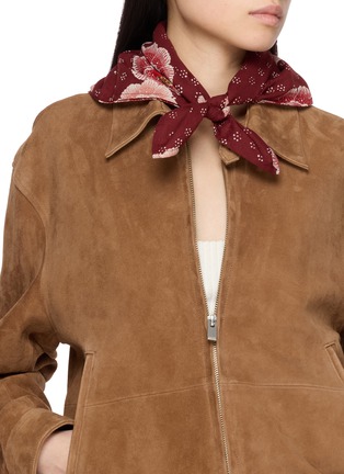 正面 -点击放大 - NATALIE MARTIN - Square Floral Print Cotton Scarf