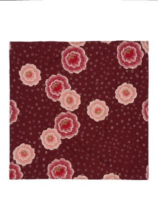 首图 - 点击放大 - NATALIE MARTIN - Square Floral Print Cotton Scarf