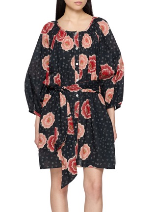 首图 - 点击放大 - NATALIE MARTIN - Alex Floral Print Cotton Short Dress