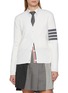 首图 - 点击放大 - THOM BROWNE - 4-Bar Striped V-Neck Wool Cardigan