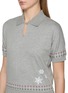  - THOM BROWNE - Stars Snowflake Embroidery Cotton Polo Shirt