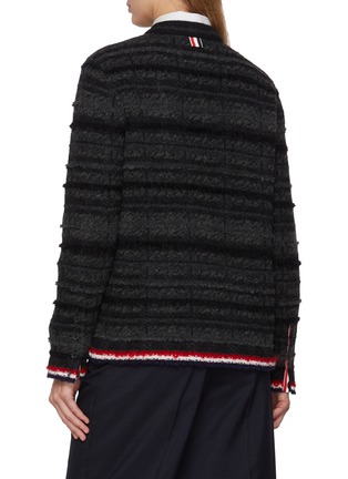 背面 - 点击放大 - THOM BROWNE - Chequered Jacquard Knit Cardigan Jacket