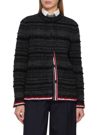 首图 - 点击放大 - THOM BROWNE - Chequered Jacquard Knit Cardigan Jacket