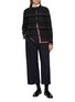 模特儿示范图 - 点击放大 - THOM BROWNE - Chequered Jacquard Knit Cardigan Jacket