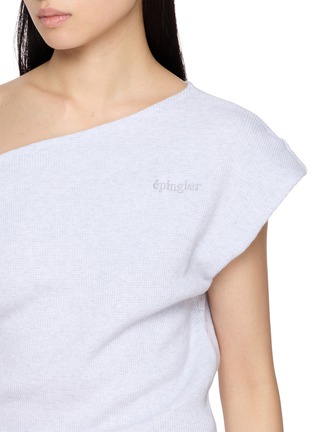  - EPINGLER - Twisted Shoulder Cotton Blend Top