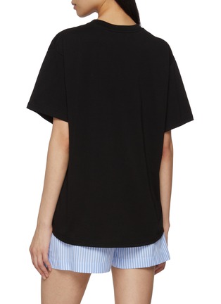 背面 - 点击放大 - MARDI MERCREDI - Triple Flower Graphic Crewneck Cotton T-Shirt