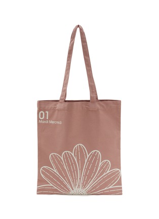 首图 - 点击放大 - MARDI MERCREDI - Flower Cotton Canvas Tote Bag