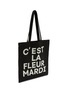 细节 - 点击放大 - MARDI MERCREDI - Flower Cotton Canvas Tote Bag