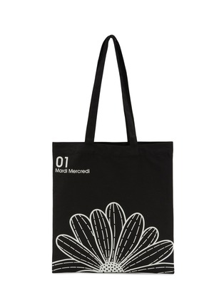首图 - 点击放大 - MARDI MERCREDI - Flower Cotton Canvas Tote Bag