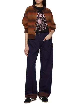 模特儿示范图 - 点击放大 - MARDI MERCREDI - Flower Graphic Crewneck Cotton T-Shirt