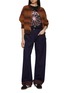 模特儿示范图 - 点击放大 - MARDI MERCREDI - Flower Graphic Crewneck Cotton T-Shirt