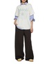 模特儿示范图 - 点击放大 - MARDI MERCREDI - Flower Graphic Crewneck Cotton T-Shirt