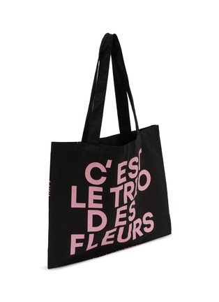 细节 - 点击放大 - MARDI MERCREDI - Triple Flower Cotton Canvas Tote Bag