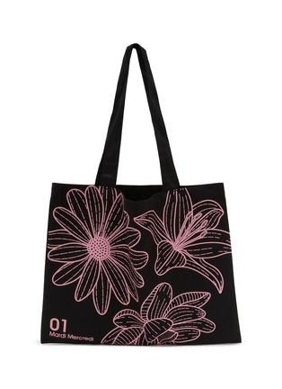 首图 - 点击放大 - MARDI MERCREDI - Triple Flower Cotton Canvas Tote Bag