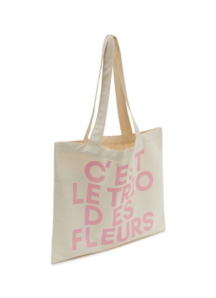 细节 - 点击放大 - MARDI MERCREDI - Triple Flower Cotton Canvas Tote Bag