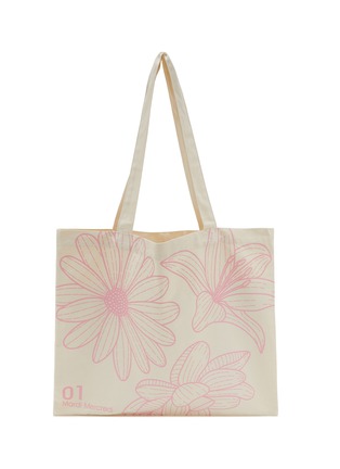 首图 - 点击放大 - MARDI MERCREDI - Triple Flower Cotton Canvas Tote Bag