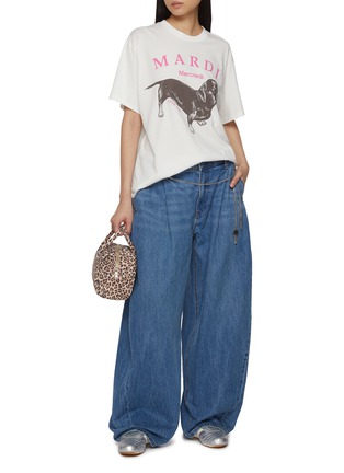 模特儿示范图 - 点击放大 - MARDI MERCREDI - Dachshund Print Cotton T-Shirt