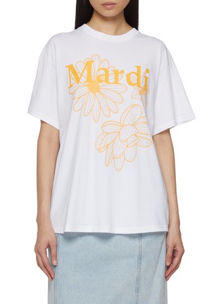 首图 - 点击放大 - MARDI MERCREDI - Triple Flower Graphic Crewneck Cotton T-Shirt