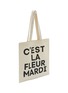 细节 - 点击放大 - MARDI MERCREDI - Flower Cotton Canvas Tote Bag