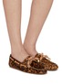 模特儿示范图 - 点击放大 - ANCIENT GREEK SANDALS - Pliaria Calf Hair Leather Boat Shoes