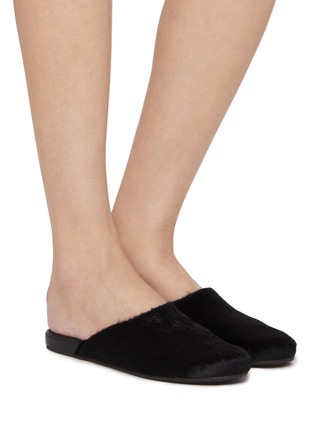 模特儿示范图 - 点击放大 - ANCIENT GREEK SANDALS - The Slipper Calf Hair Leather Slides