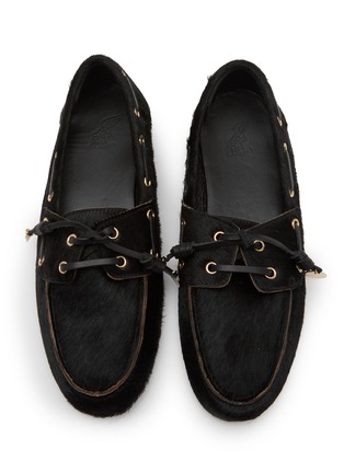 细节 - 点击放大 - ANCIENT GREEK SANDALS - Pliaria Calf Hair Leather Boat Shoes