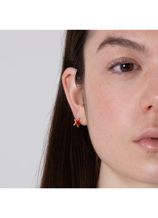 细节 - 点击放大 - BIJOU DE M - Reversible Star 18K Gold Diamond Single Stud Earring