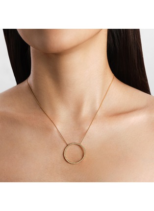细节 - 点击放大 - BIJOU DE M - Circle 18K White Gold Diamond Necklace