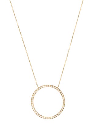 首图 - 点击放大 - BIJOU DE M - Circle 18K White Gold Diamond Necklace