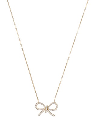 首图 - 点击放大 - BIJOU DE M - Bow 18K White Diamond Necklace
