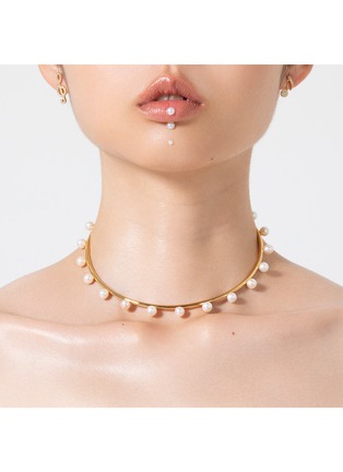 细节 - 点击放大 - BIJOU DE M - Treble Clef 18K White Gold Diamond Single Stud Earring